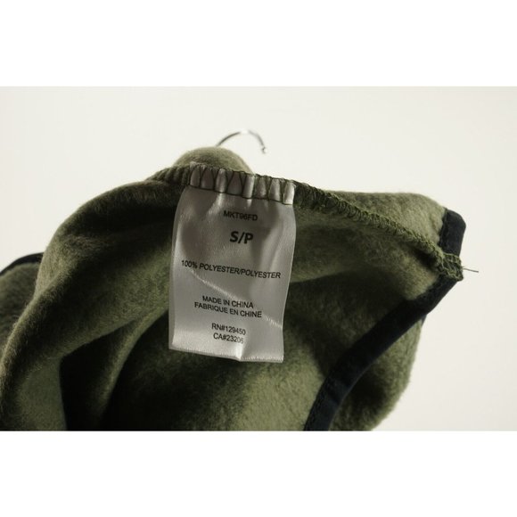New Thread Wave Men’s Small Green Polar Fleece Snap Front Mock Pullover Sweater - Picture 7 of 9